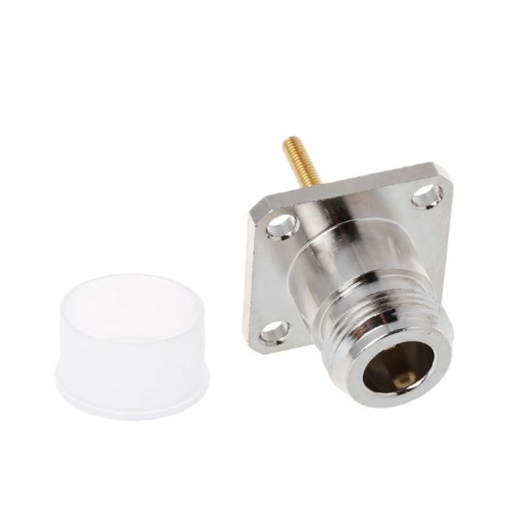 NKF Brass N Female Connector with 4 Holes Flange Frame RF Adapter NKF Brass N Female Connector with 4 Holes Flange Frame RF Adapter